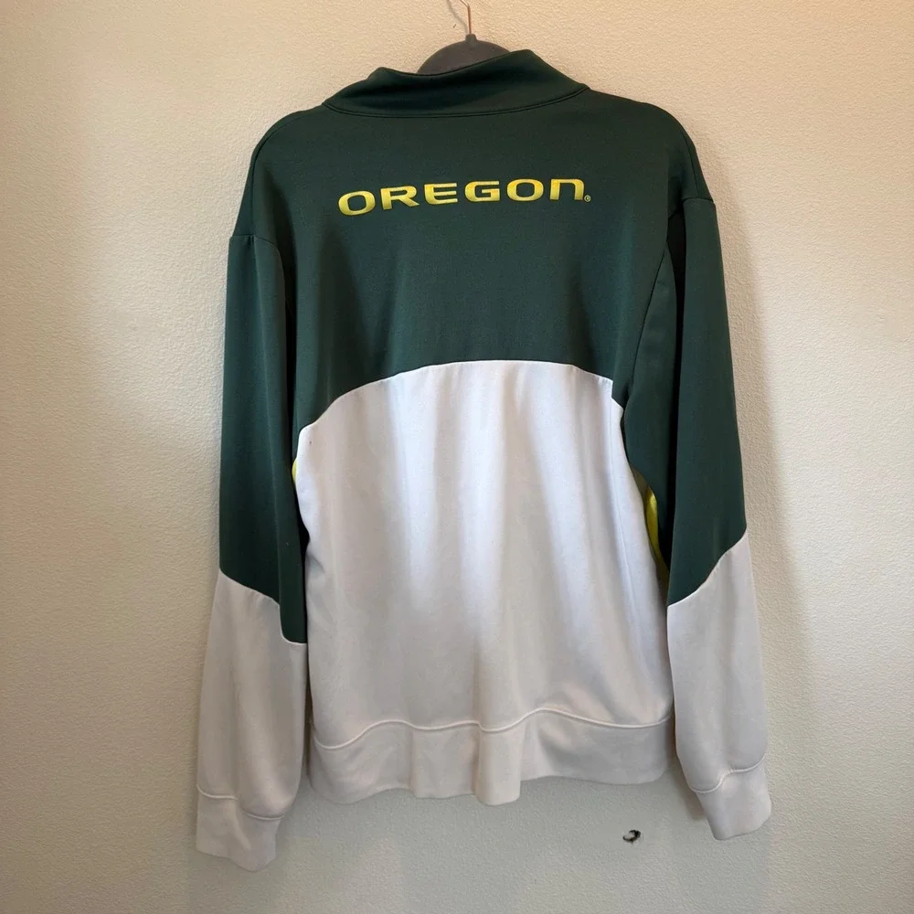 Nike Dri-FIT Oregon Ducks Full‎ Zip Track Jacket Green White Mens Large NCAA